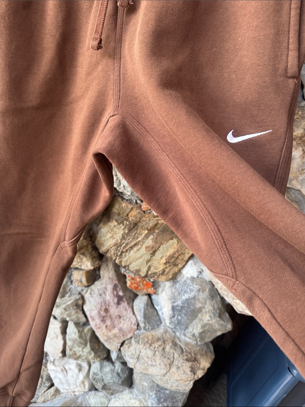 Nike Brown Fleece Joggers Track Suit Men’s Large - Picture 8 of 13